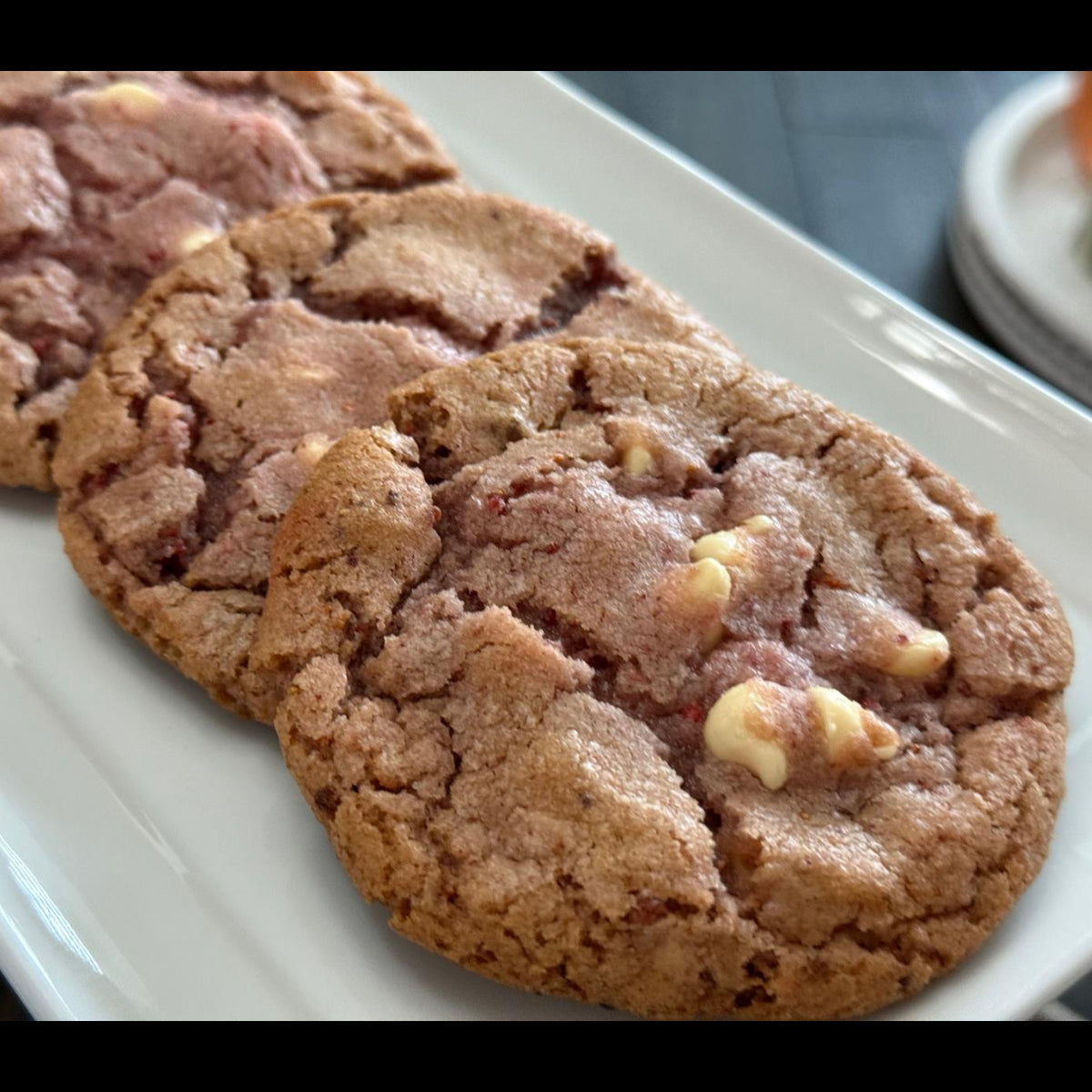 Strawberry & White Chocolate Chip Cookies
