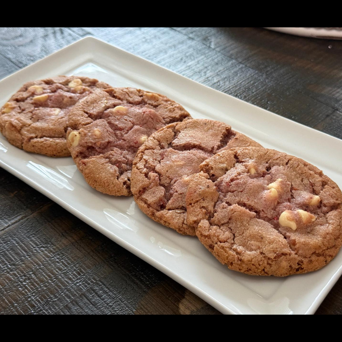 Strawberry & White Chocolate Chip Cookies
