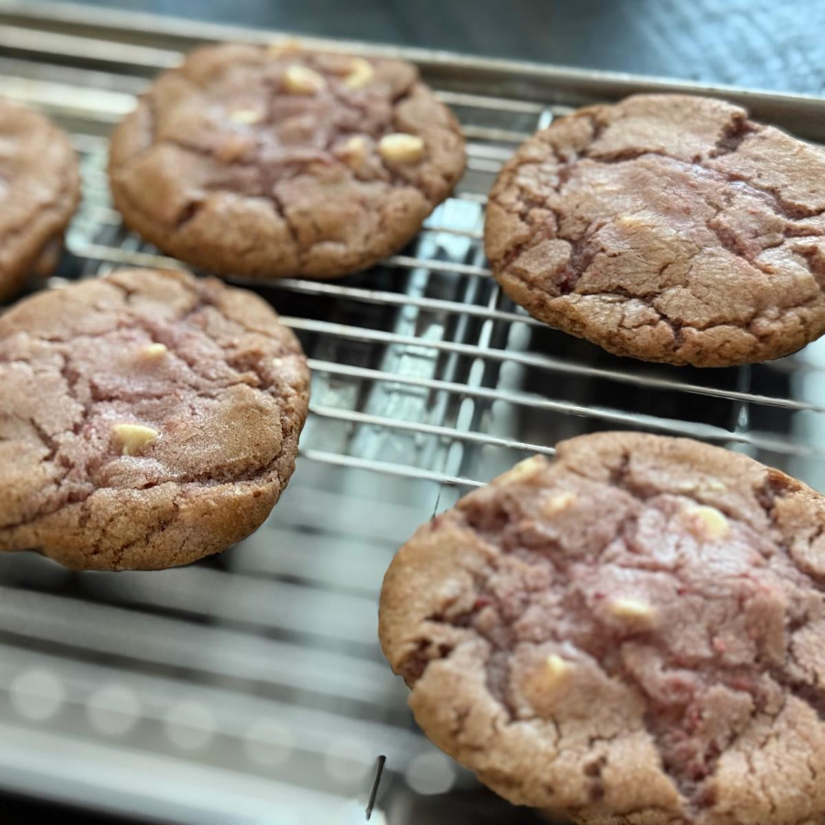 Strawberry & White Chocolate Chip Cookies